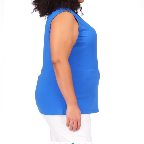 Michael Kors Plus Size Ring Twist Sleeveless Top - Picture 3 of 10